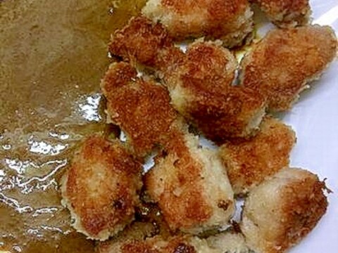 ハニーカレー醬油のソースで醤油麹カツレツ